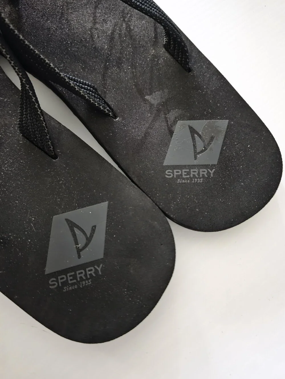 Sperry Men's Black Flip Flop Sandals Size 12M Waterproof